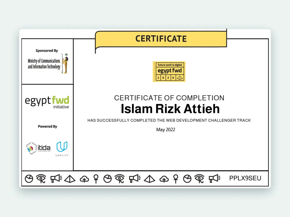 Web Development Challenger Track — Egypt FWD · Udacity