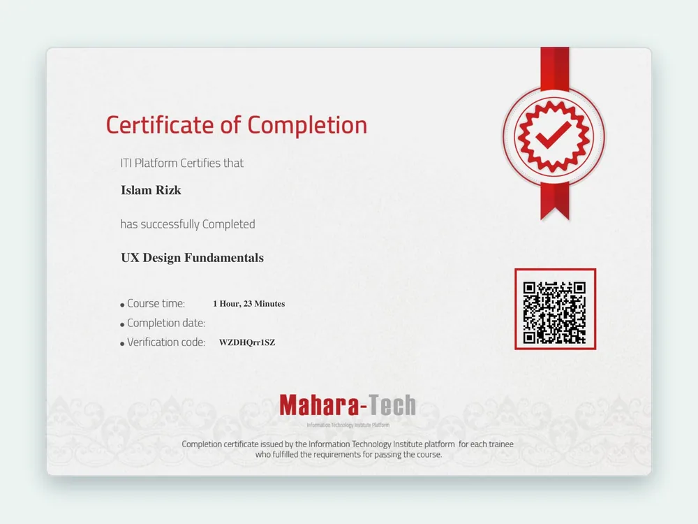 UX Design Fundamentals — MaharaTech · ITI